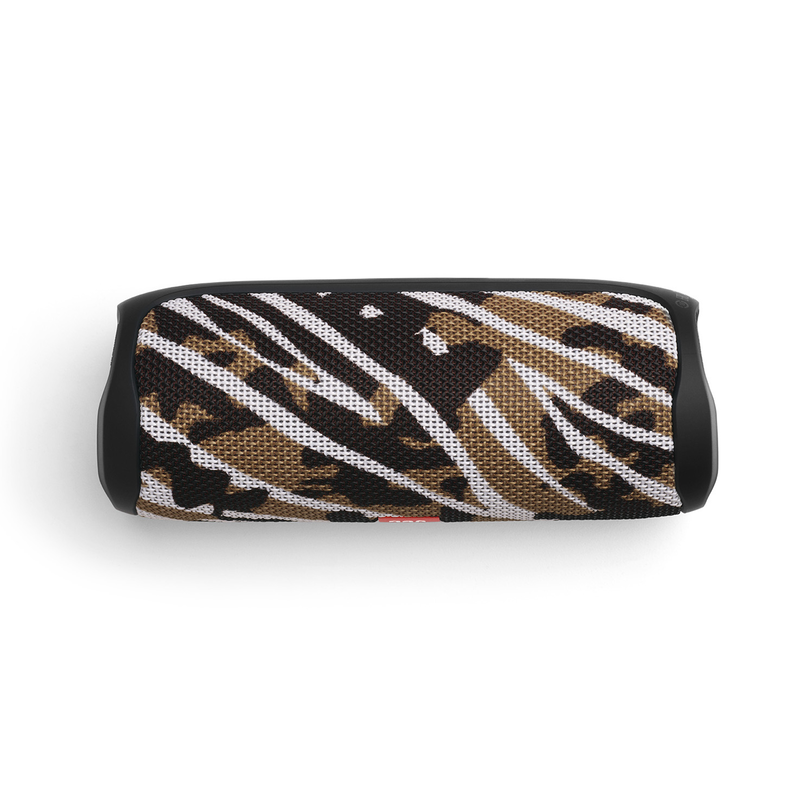 JBL Flip 5 - BlackWhite/Brown Camo - Portable Waterproof Speaker - Bottom image number null