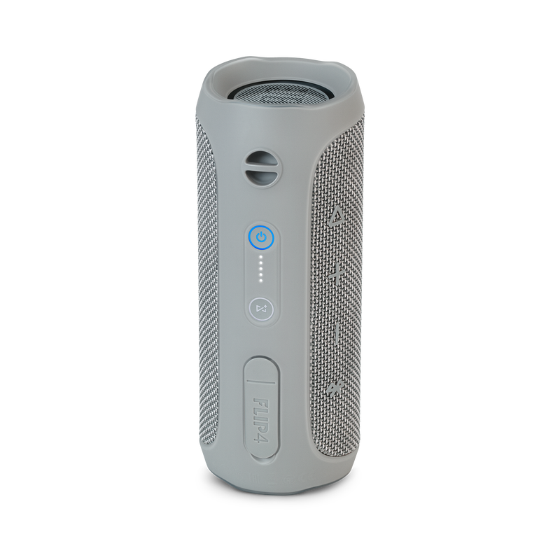 JBL Flip 4 - Grey - A full-featured waterproof portable Bluetooth speaker with surprisingly powerful sound. - Back image number null