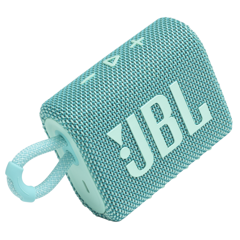 JBL Go 3 - Teal - Portable Waterproof Speaker - Detailshot 1 image number null