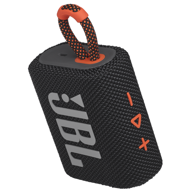 JBL Go 3 - Black / Orange - Portable Waterproof Speaker - Detailshot 2 image number null