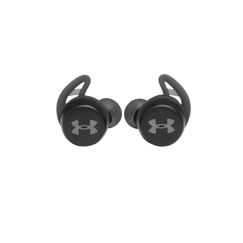 UA True Wireless Streak - Black - Ultra-compact In-Ear Sport Headphones - Front image number null