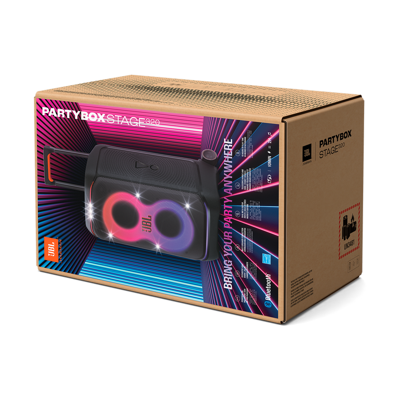 JBL PartyBox Stage 320 - Black - Portable party speaker with wheels - Detailshot 15 image number null