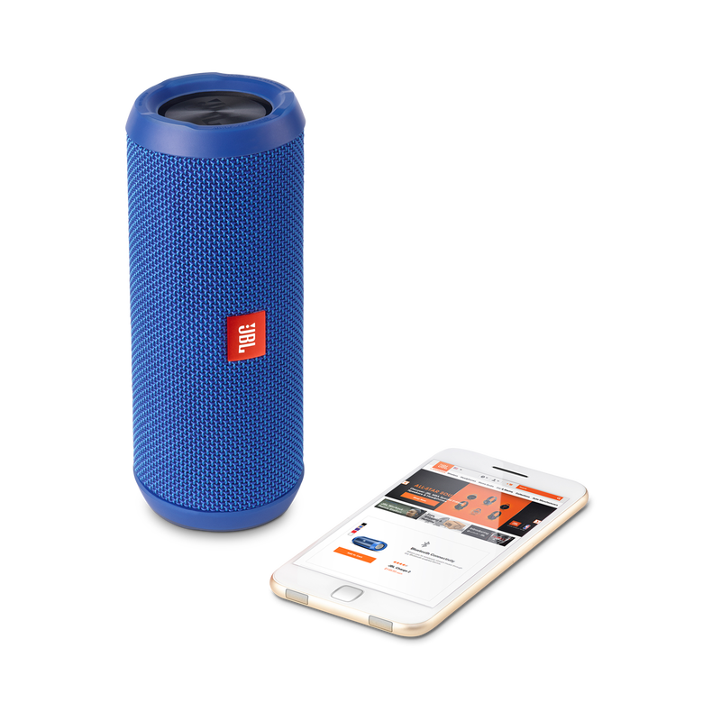 JBL Flip 3 - Blue - Splashproof portable Bluetooth speaker with powerful sound and speakerphone technology - Detailshot 1 image number null