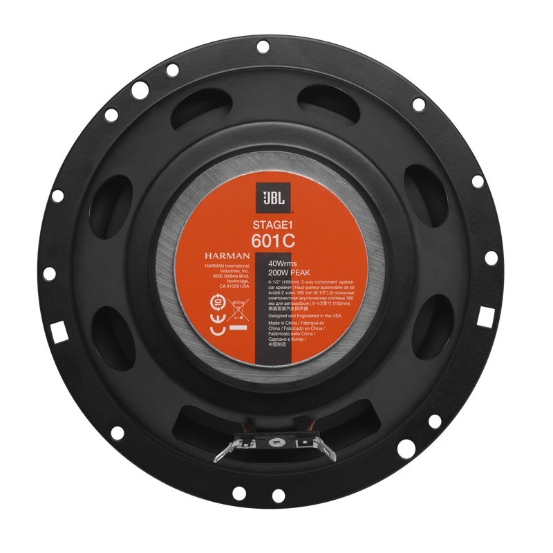 JBL Stage1 601C - Black - 6-1/2" (160mm)  Two Way Component  System Car Speaker - Back image number null
