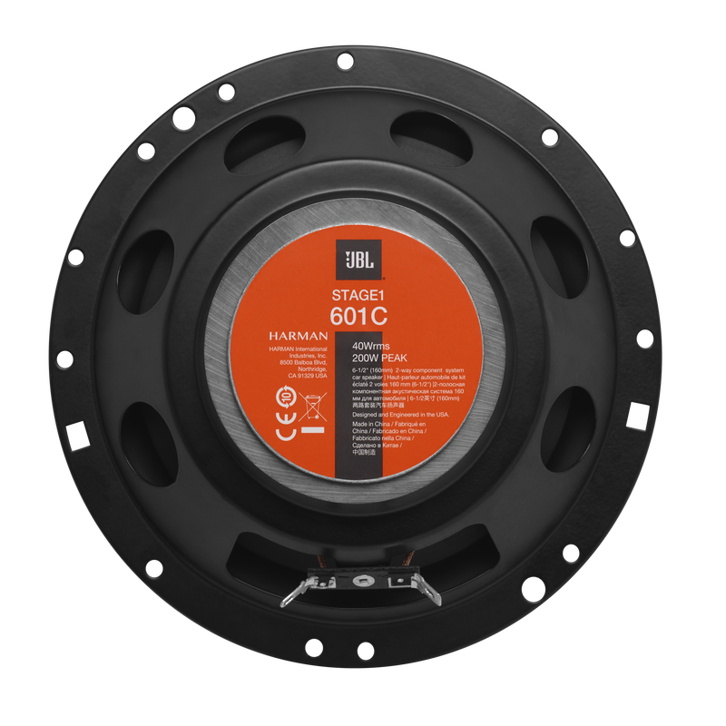 JBL Stage1 601C - Black - 6-1/2" (160mm) Two Way Component System Car Speaker - Back image number null