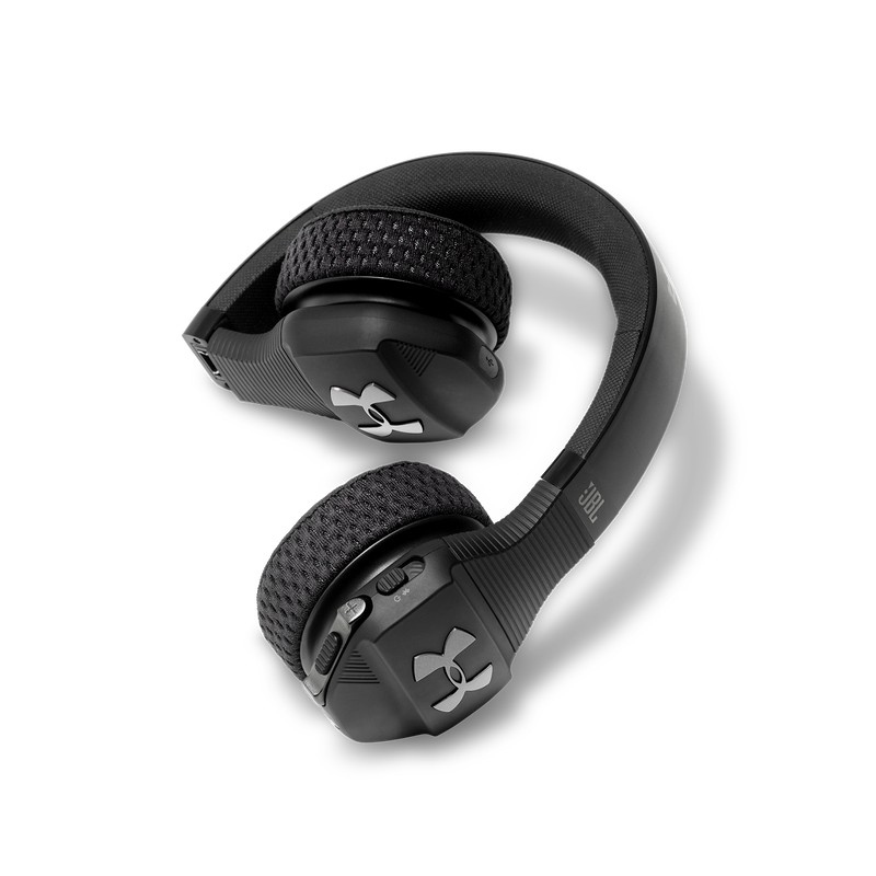 UA Sport Wireless Train – Engineered by JBL - Black - Wireless on-ear headphone built for the gym - Detailshot 2 image number null