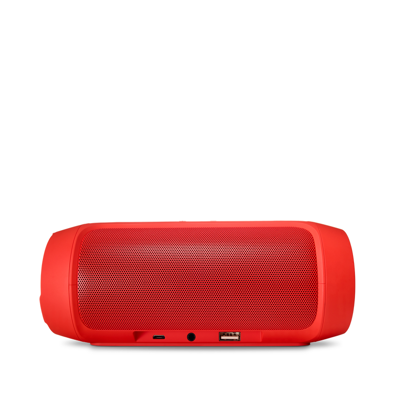 JBL Charge 2+ - Red - Splashproof Bluetooth Speaker with Powerful Bass - Back image number null