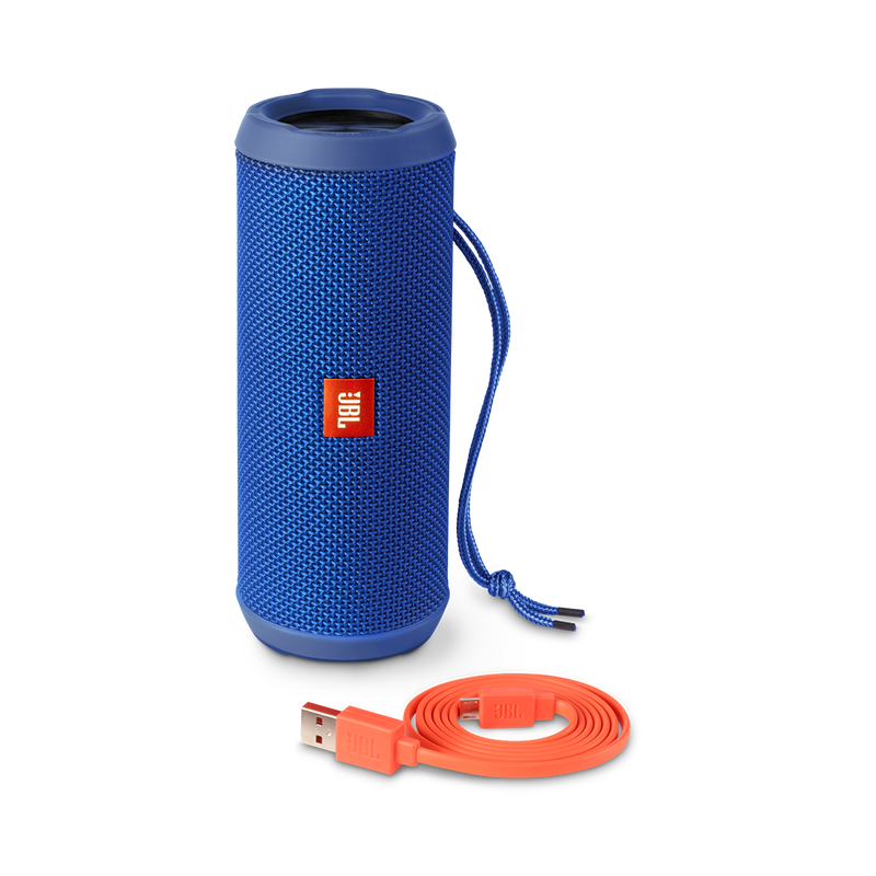 JBL Flip 3 - Blue - Splashproof portable Bluetooth speaker with powerful sound and speakerphone technology - Detailshot 4 image number null