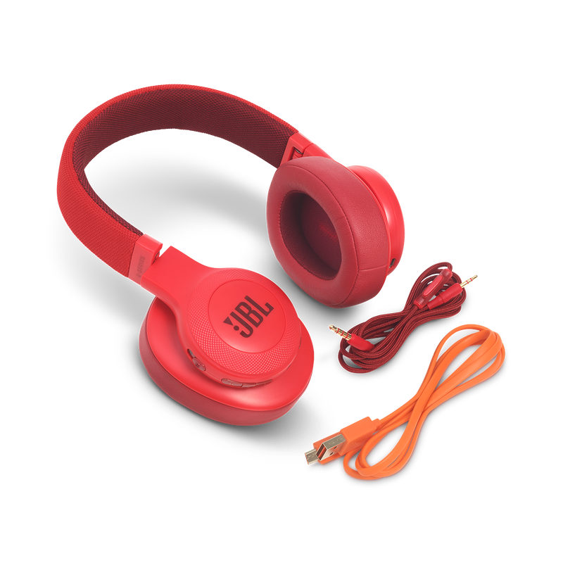 JBL E55BT - Red - Wireless over-ear headphones - Detailshot 5 image number null