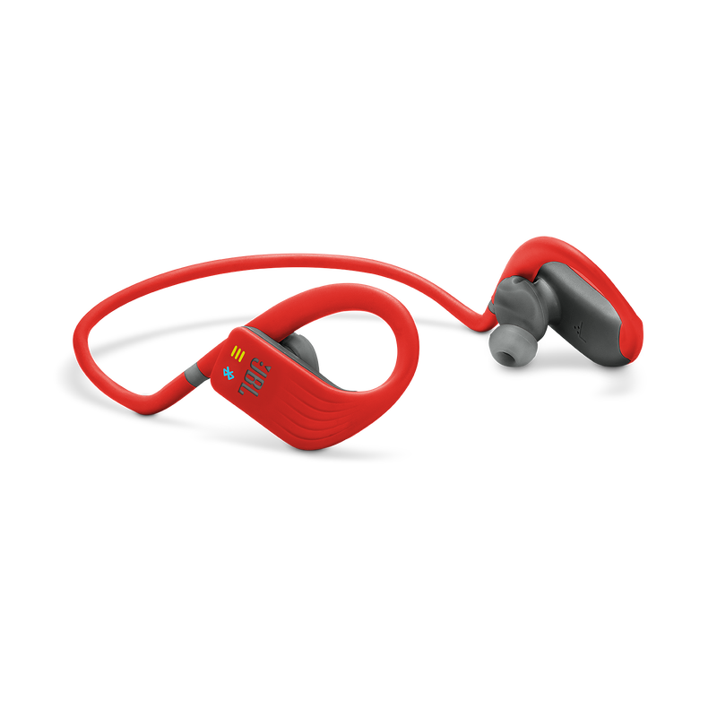 JBL Endurance DIVE - Red - Waterproof Wireless In-Ear Sport Headphones with MP3 Player - Detailshot 4 image number null