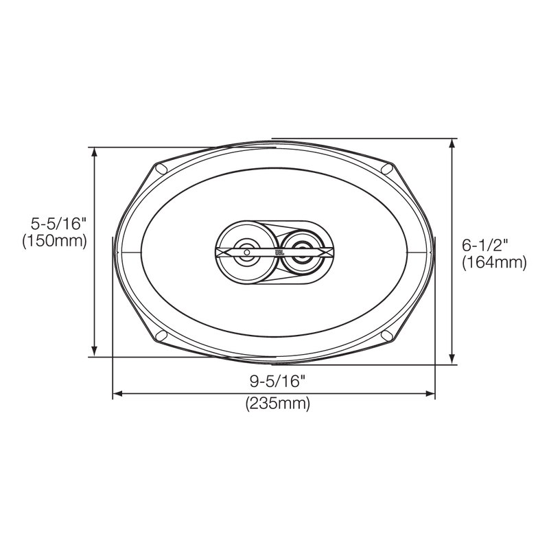 GX963 - Black - 6" x 9" three-way car audio loudspeaker, 210W - Detailshot 3 image number null