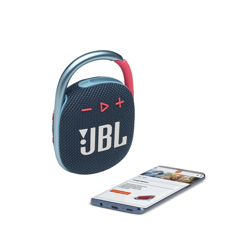 JBL Clip 4 - Blue / Pink - Ultra-portable Waterproof Speaker - Detailshot 2 image number null