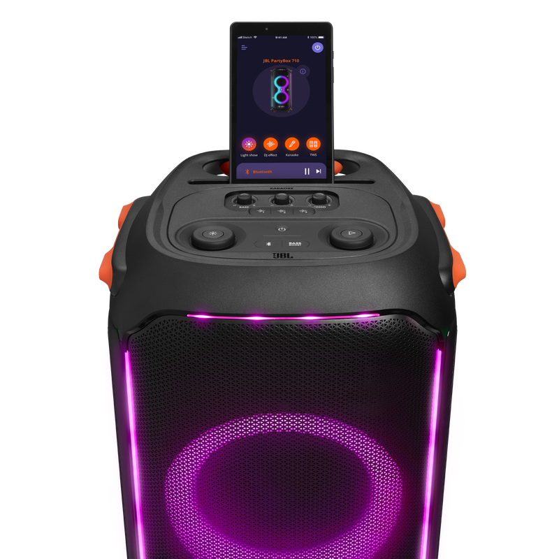 JBL Partybox 710 - Black - Party speaker with 800W RMS powerful sound, built-in lights and splashproof design. - Detailshot 2 image number null
