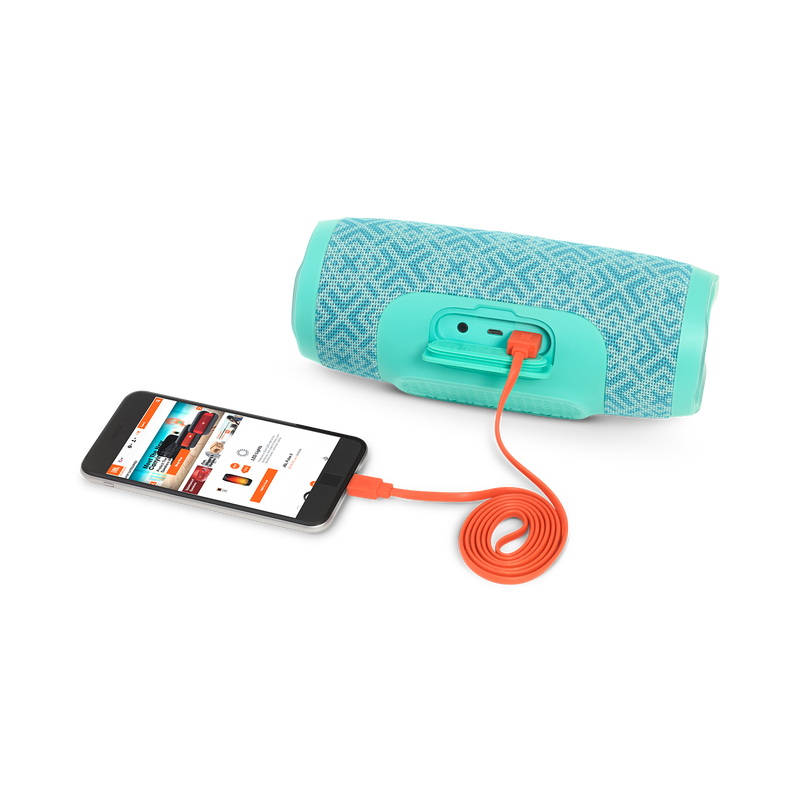 JBL Charge 3 Special Edition - Mosaic - Full-featured waterproof portable speaker with high-capacity battery to charge your devices - Detailshot 1 image number null