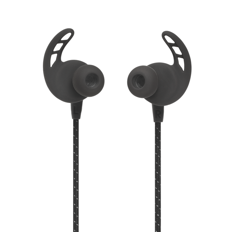 UA Sport Wireless REACT - Black - Secure-fitting wireless sport earphones with JBL technology and sound - Front image number null