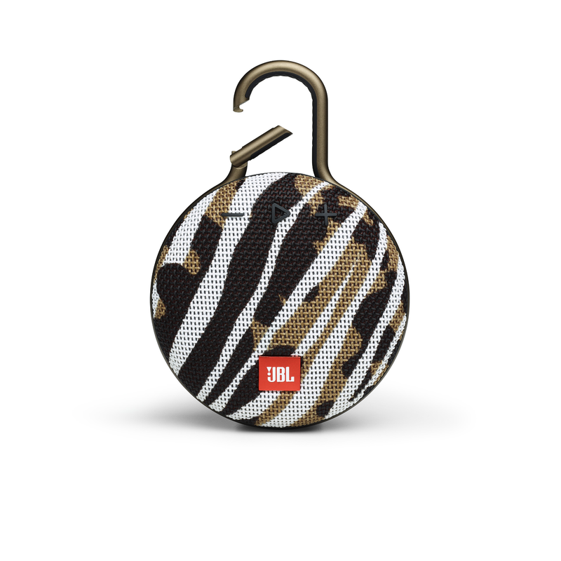 JBL Clip 3 - BlackWhite/Brown Camo - Portable Bluetooth® speaker - Front image number null