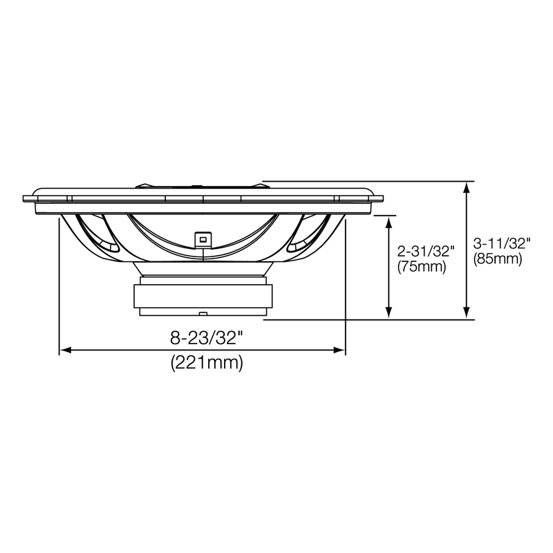 CS769 - Black - Ovaalinmuotoinen 3-tiekaiutinjärjestelmä, joka selviytyy kokonsa ansiosta mistä tahansa - Detailshot 3 image number null