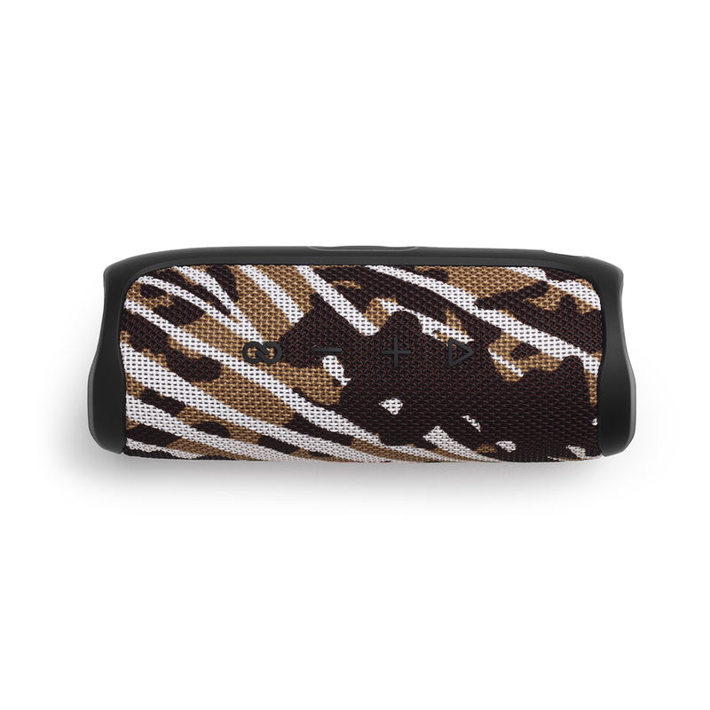 JBL Flip 5 - BlackWhite/Brown Camo - Portable Waterproof Speaker - Top image number null