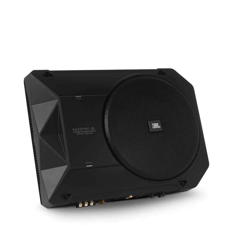 BassPro SL - Black - Powered, 8" (200mm) car audio under seat woofer system - Detailshot 5 image number null