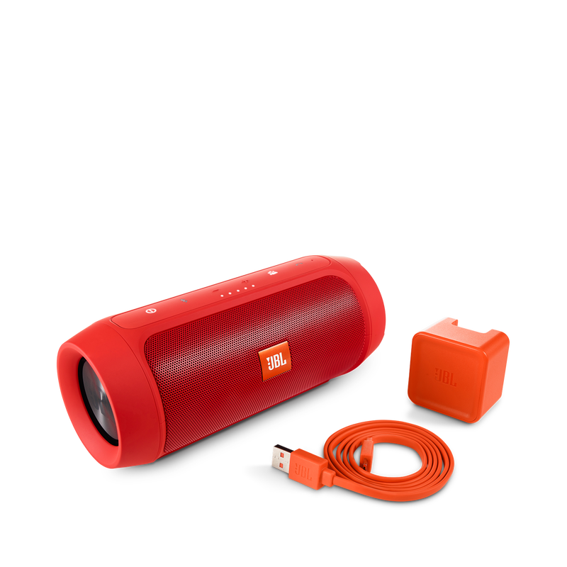 JBL Charge 2+ - Red - Splashproof Bluetooth Speaker with Powerful Bass - Detailshot 6 image number null