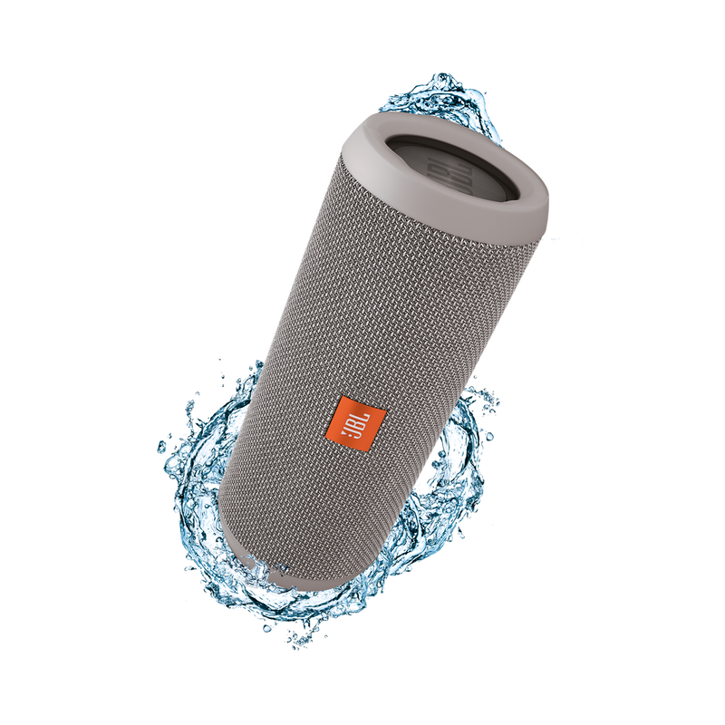 JBL Flip 3 - Grey - Splashproof portable Bluetooth speaker with powerful sound and speakerphone technology - Hero image number null